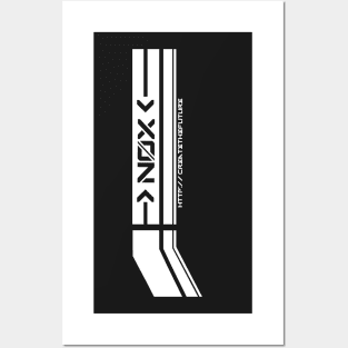 "N0X- Create The Future" Cyberpunk/Techwear Design- White Posters and Art